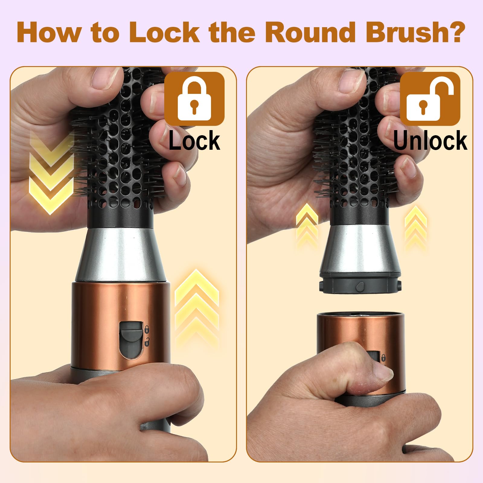 YTCHYYSK 20mm brush provides lasting shape with rotating barrel.
