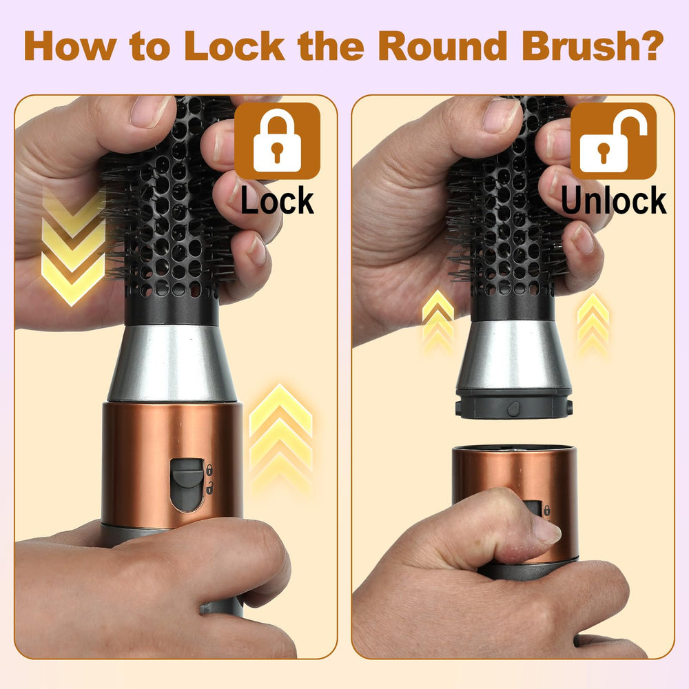 YTCHYYSK 20mm brush provides lasting shape with rotating barrel.