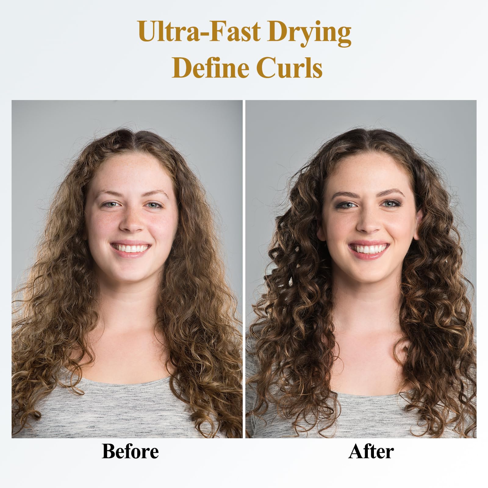 YTCHYYSK frizz-reducing diffuser with even airflow for smoother curl results.