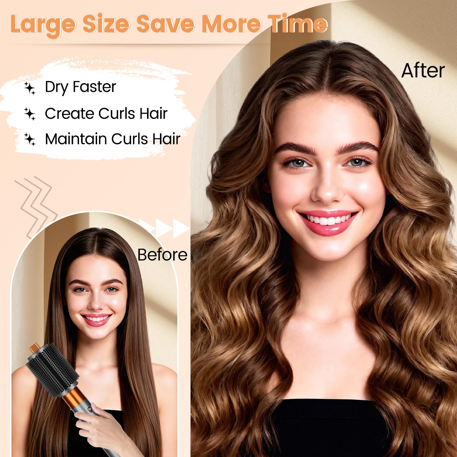 YTCHYYSK gentle plastic bristles glide with less tugging to smooth hair.