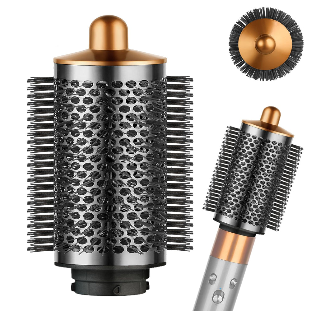 YTCHYYSK large round volumizing brush with nickel and copper finish lifts roots during drying.