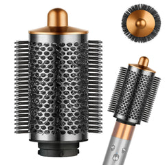 YTCHYYSK large round volumizing brush with nickel and copper finish lifts roots during drying.