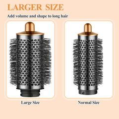 YTCHYYSK round brush lifts roots while drying for natural volume.