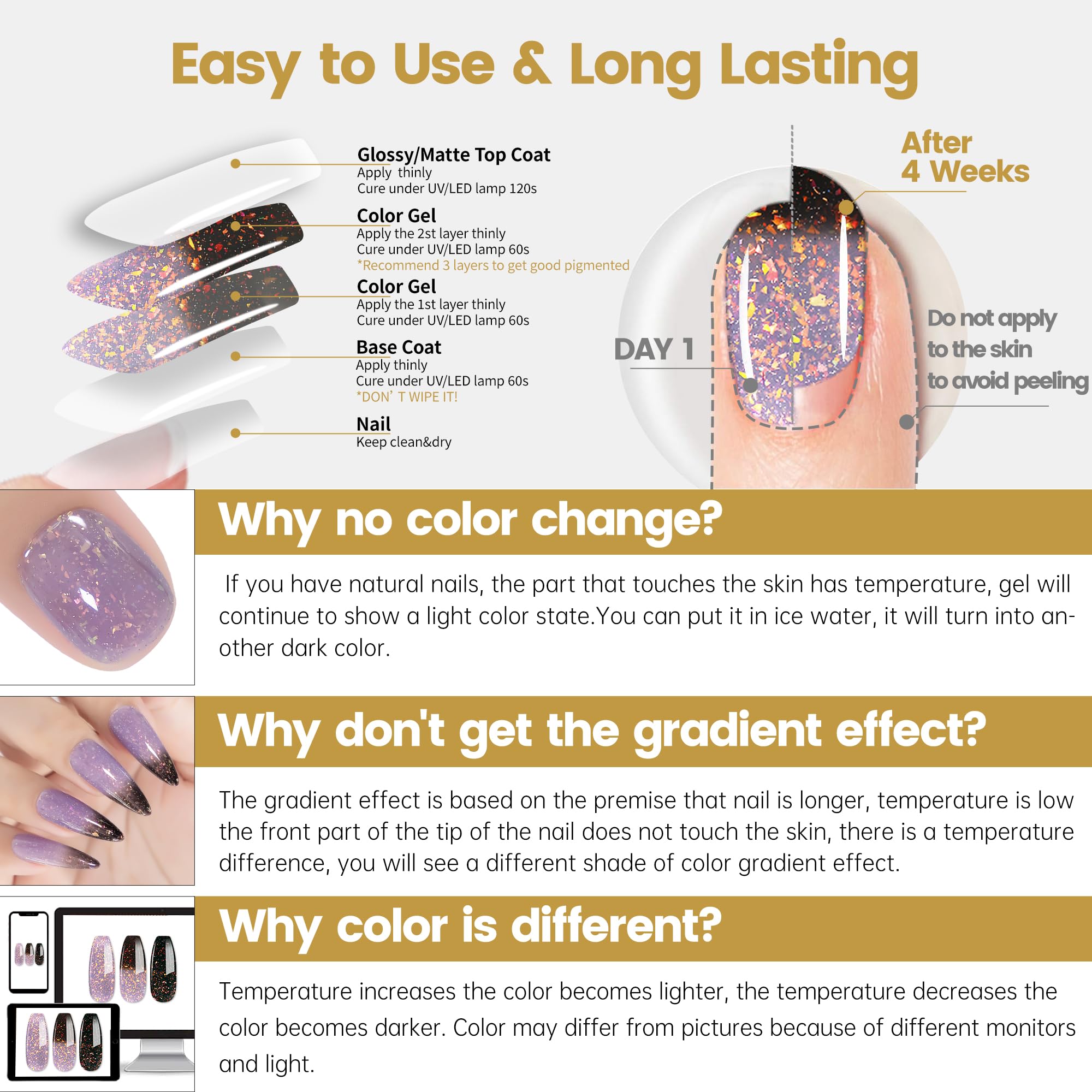 YTD Likomey color-swatch collection shows versatile gel options.