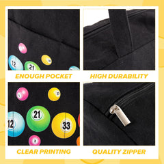 YTDYQFLZH bingo bag features durable canvas construction for daily use and long-term storage.