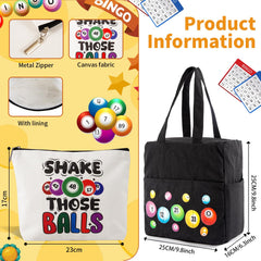 YTDYQFLZH bingo bag with zipper provides secure makeup storage during travel and outings.