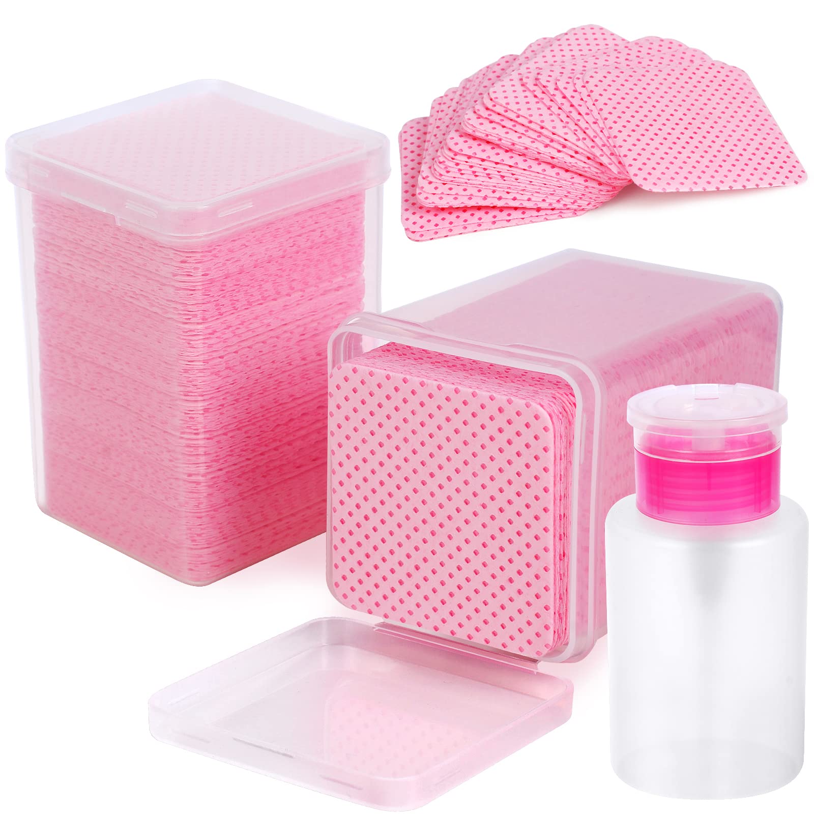 YTJYZZQ almohadillas de algodón para uñas rosa, suaves y absorbentes para limpieza precisa.