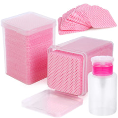 YTJYZZQ almohadillas de algodón para uñas rosa, suaves y absorbentes para limpieza precisa.
