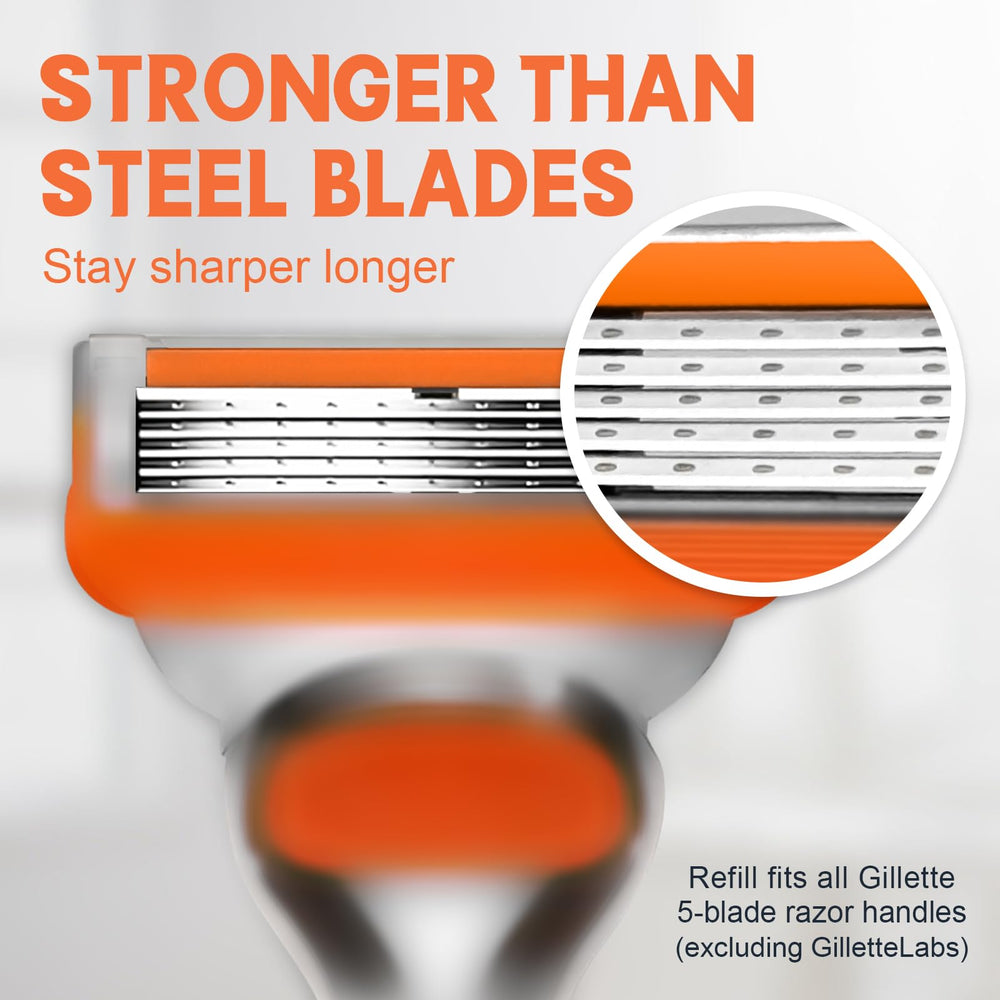 Ytsoghd anti-friction 5-blade system delivers precise, irritation-free glides.