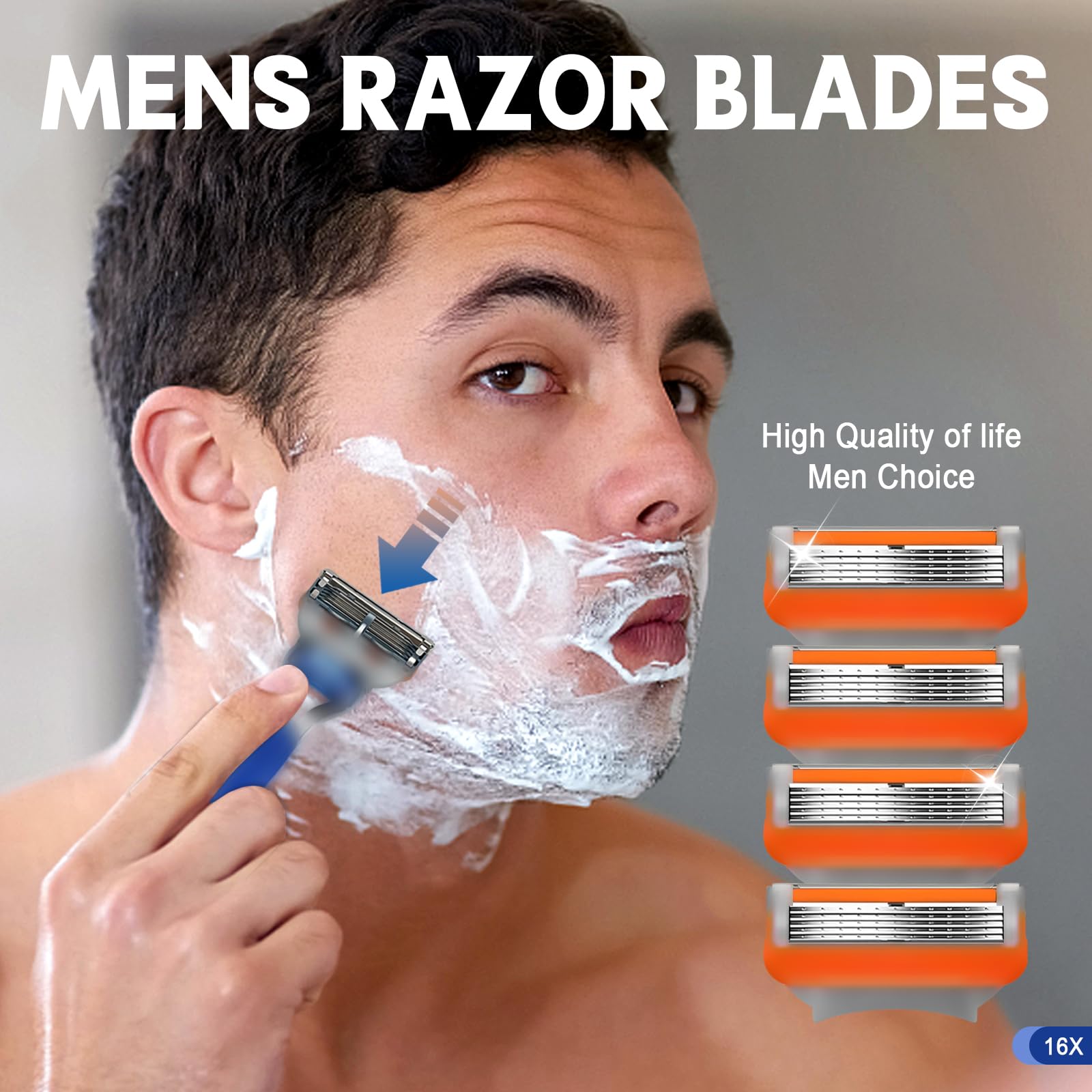 Ytsoghd value-pack option with 16 blades for cost-efficient shaving.