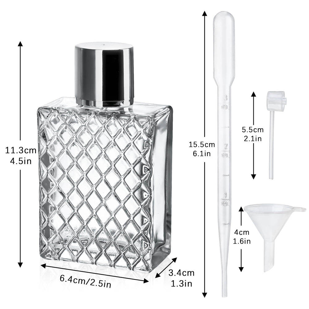 YU FENG glass bottle set with funnels and droppers for mess-free refills