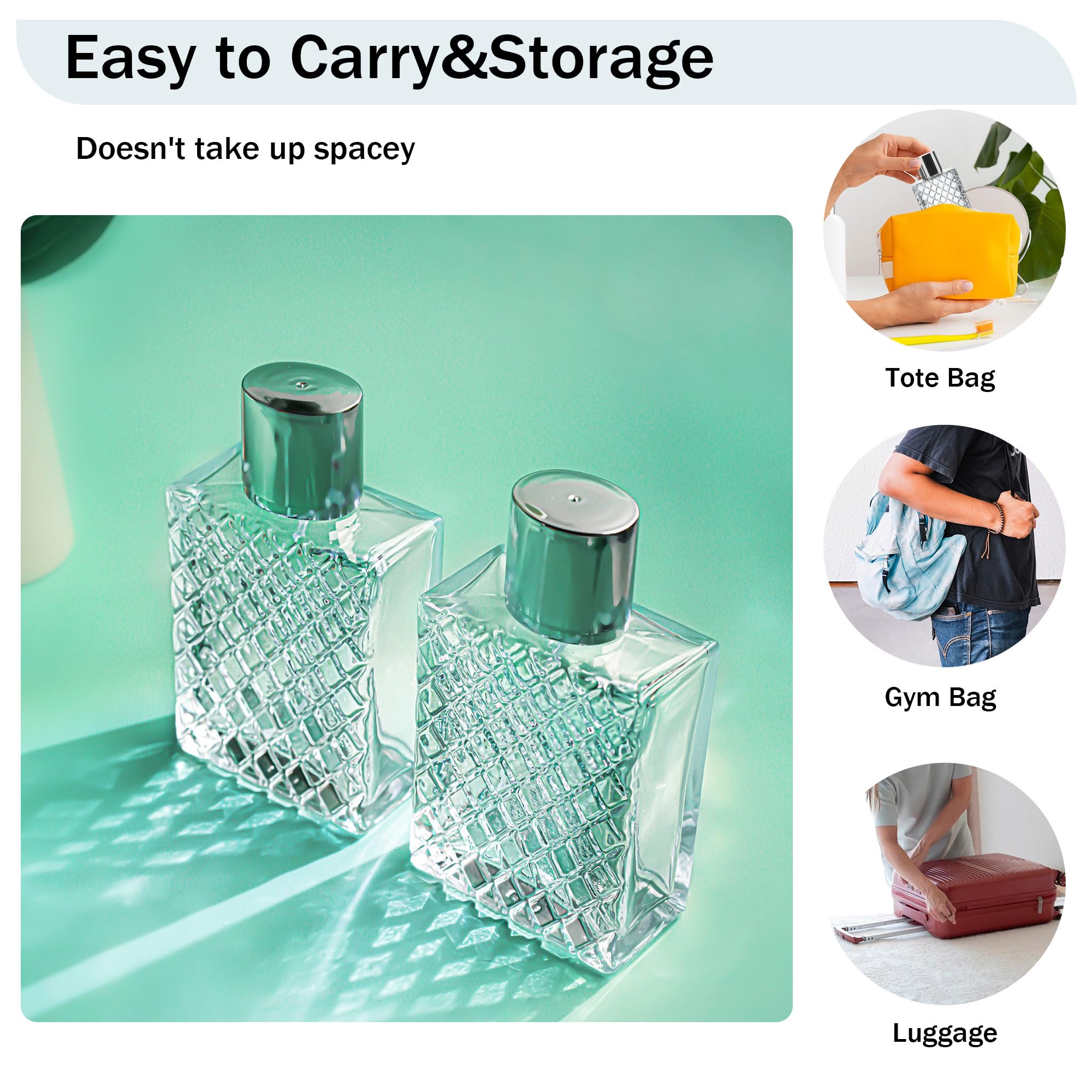 YU FENG transparent glass bottle ideal for monitoring remaining contents