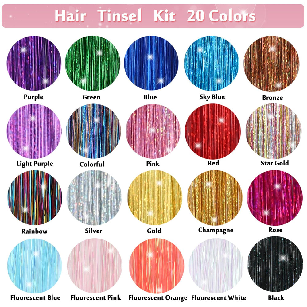 YUBTY 4800 strands close-up show glittery, lightweight extensions.