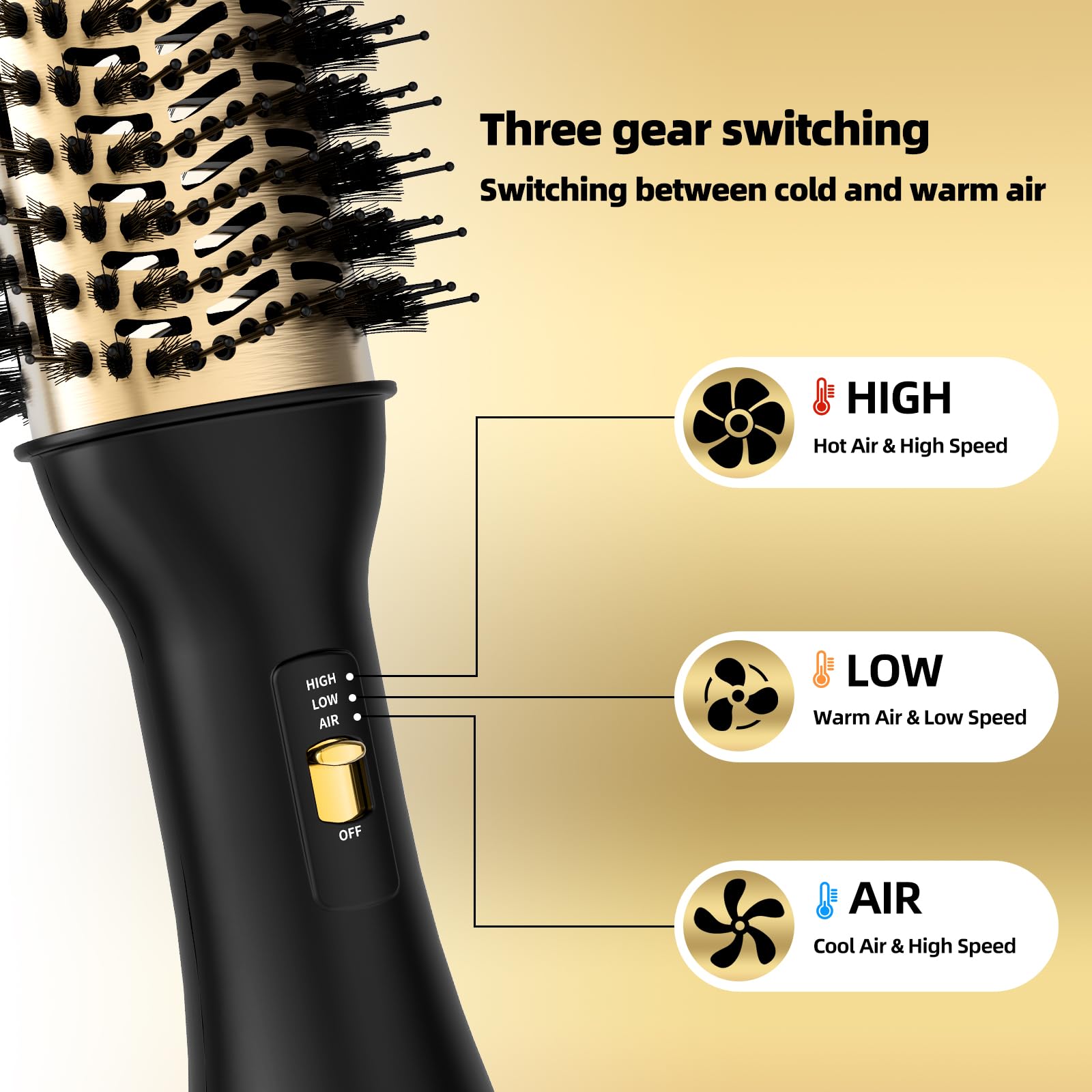 Yucafy nylon pins and tufted bristles prevent tangles and boost shine
