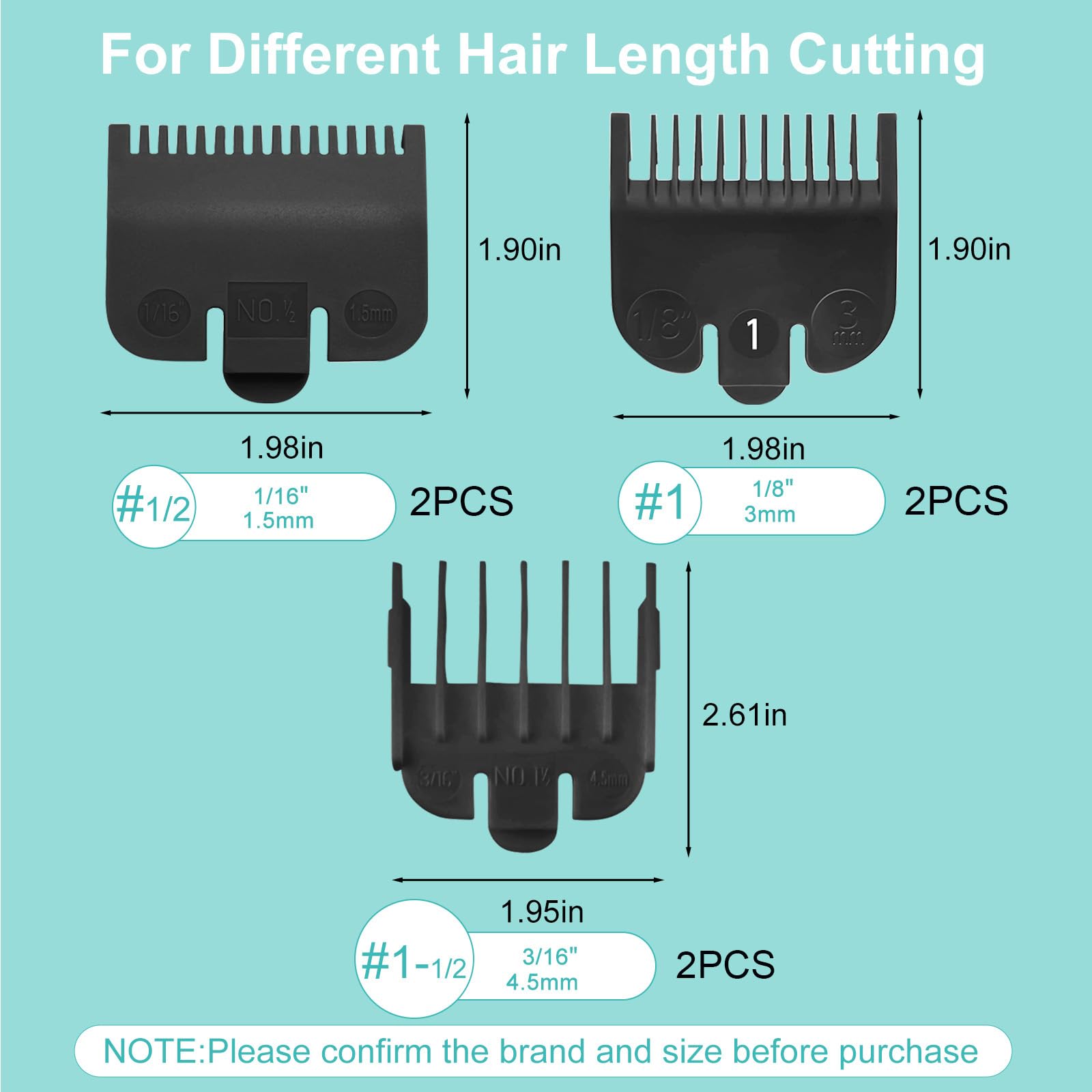 YUEARN Wahl guard 1/8 attachment for steady 3 mm trims