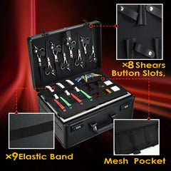 Detachable tool panel on Yueieoun barber case for easy access