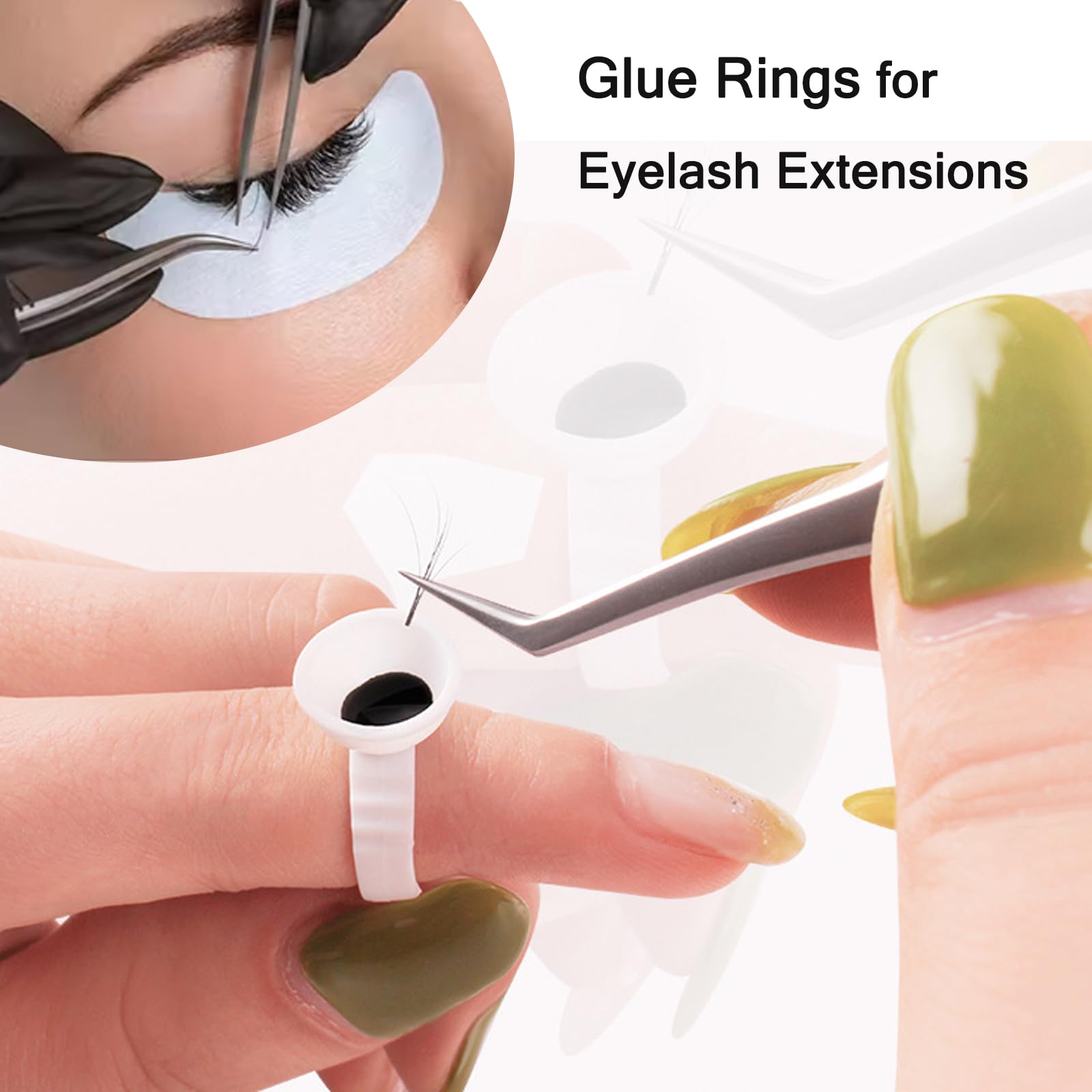 Yuelong multi-use rings keep pigment, ink, lash glue, and primers organized.
