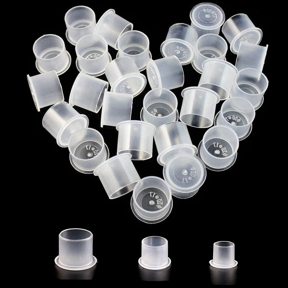 Yuelong ink cups with base, small size 11, clear view of contents