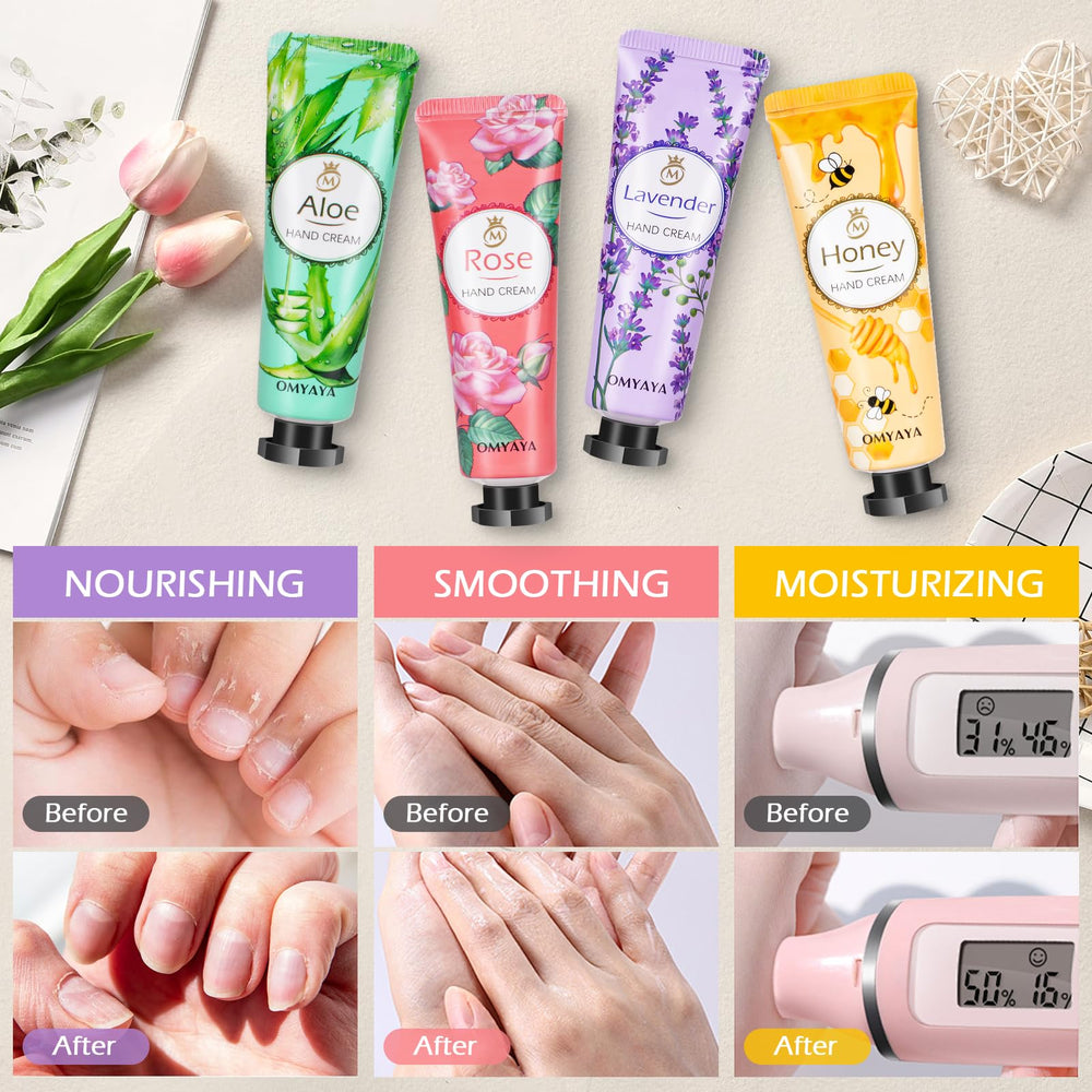 YUEONEWIN cremas manos textura suave, absorción rápida y sin sensación grasa.