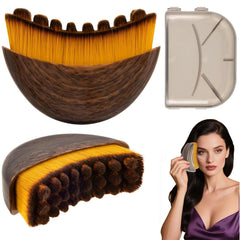 Yuequle lymphatic contour brush gliding on the face for gentle sculpting