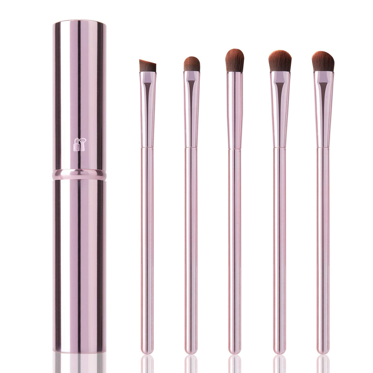 YUESHENNAN 5-piece eyeshadow brush set in pink box for portable makeup