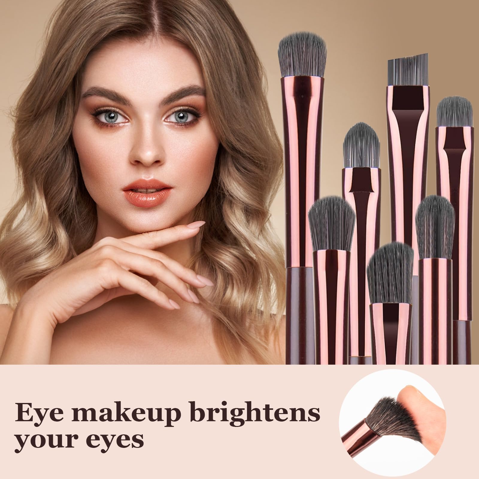 YUE SHEN NAN eyeshadow applicator brush for even lid color.
