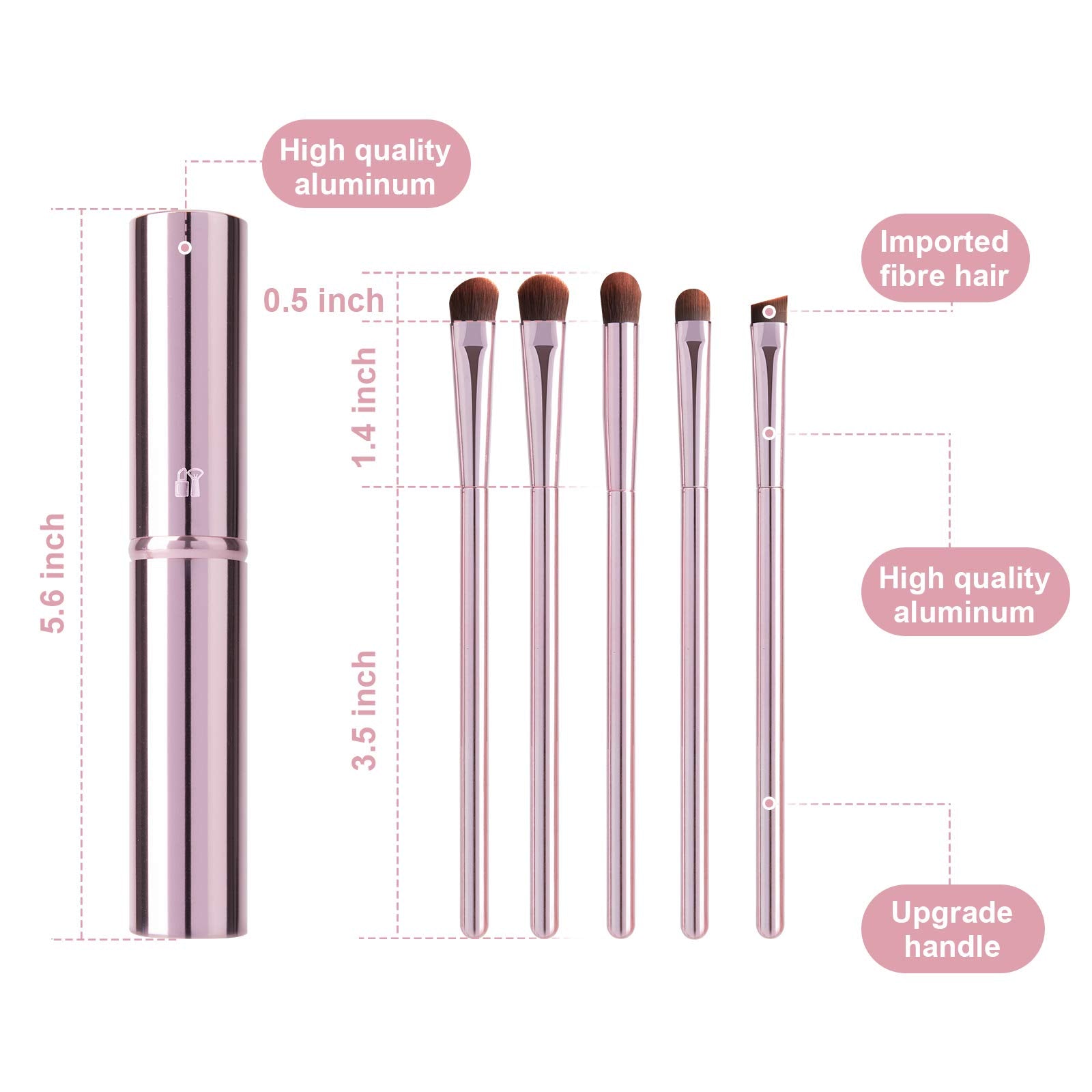 YUESHENNAN fine angled eyeliner brush detail for precise lines