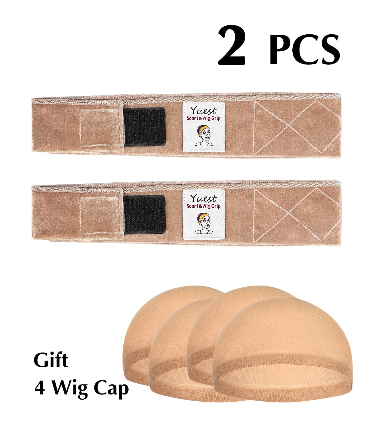 Gorros para peluca de Yuest, cuatro unidades para mayor comodidad.
