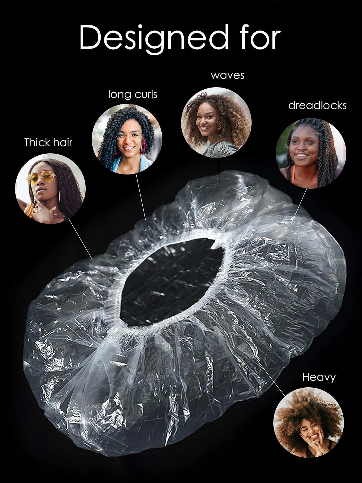 Yuest multi-use cap for protective styles during hot oil treatments and spa routines