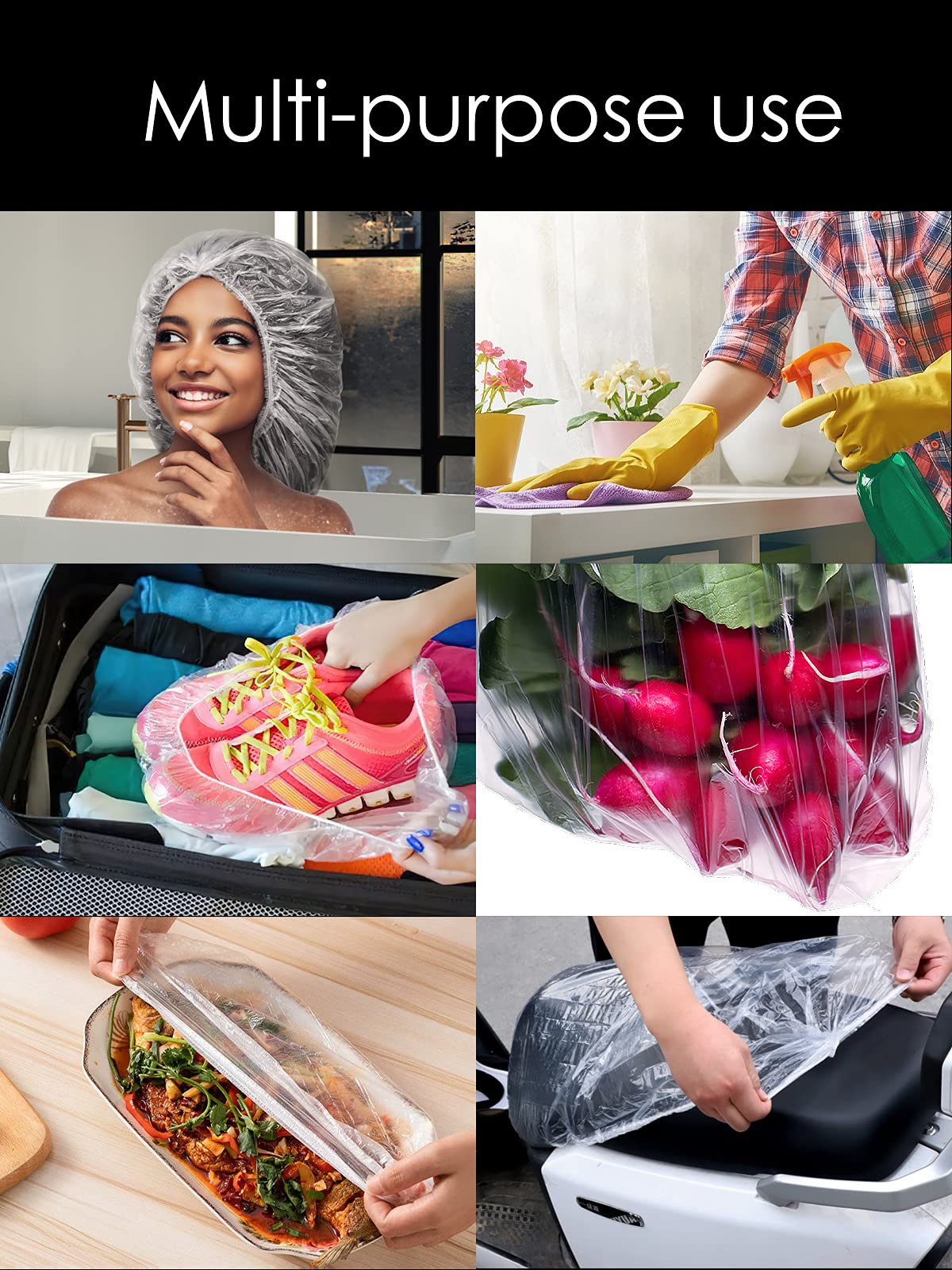 Yuest waterproof and dust-proof cap preserves hairstyle while showering or traveling