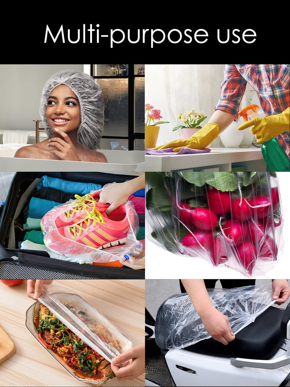 Yuest waterproof and dust-proof cap preserves hairstyle while showering or traveling