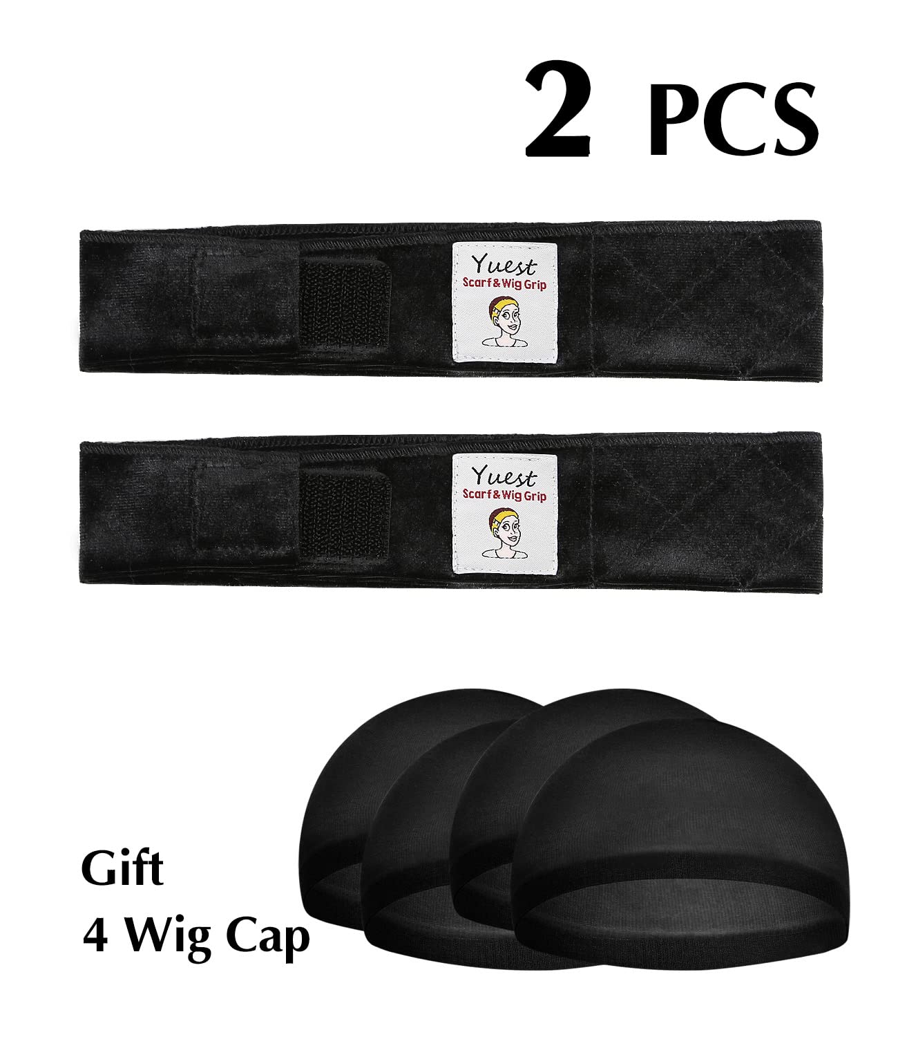 Two bands and four caps from Yuest for versatile styling options.