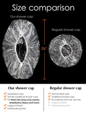 Yuest shower cap for dreadlocks and locs keeps thick hair neat during treatments