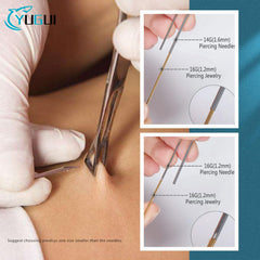 Yugui stainless steel hollow-tip piercing needles with smooth surface for precise piercing