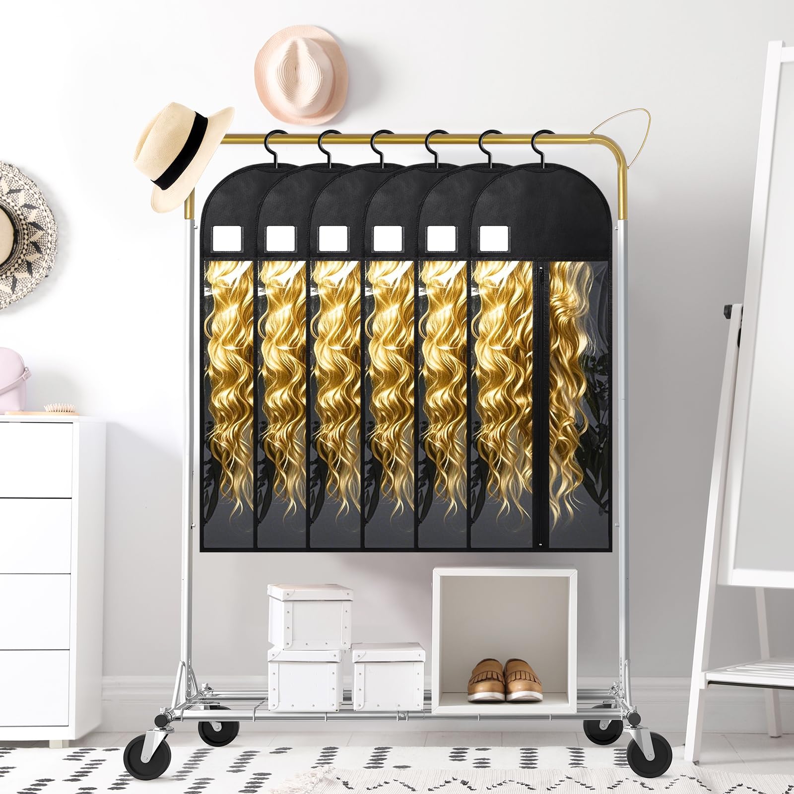 YUJIASH bag with dustproof design protects wigs in transit