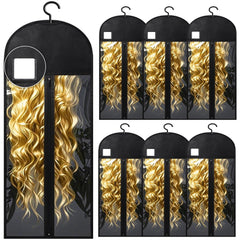 YUJIASH wig storage bag with hanger keeps 31.5 inch wigs neatly stored