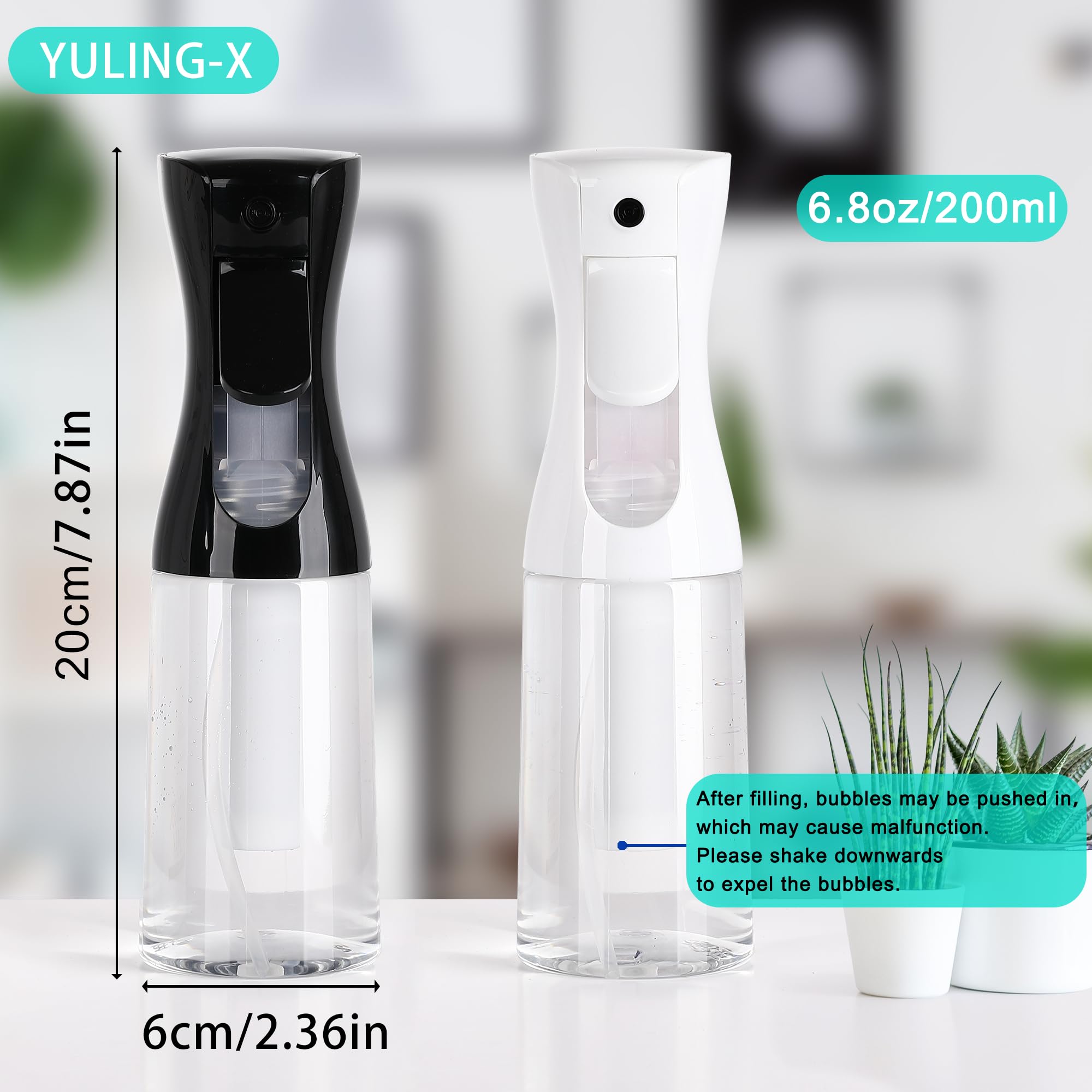 YULING-X spray bottle for hair care enables gentle, adjustable application.