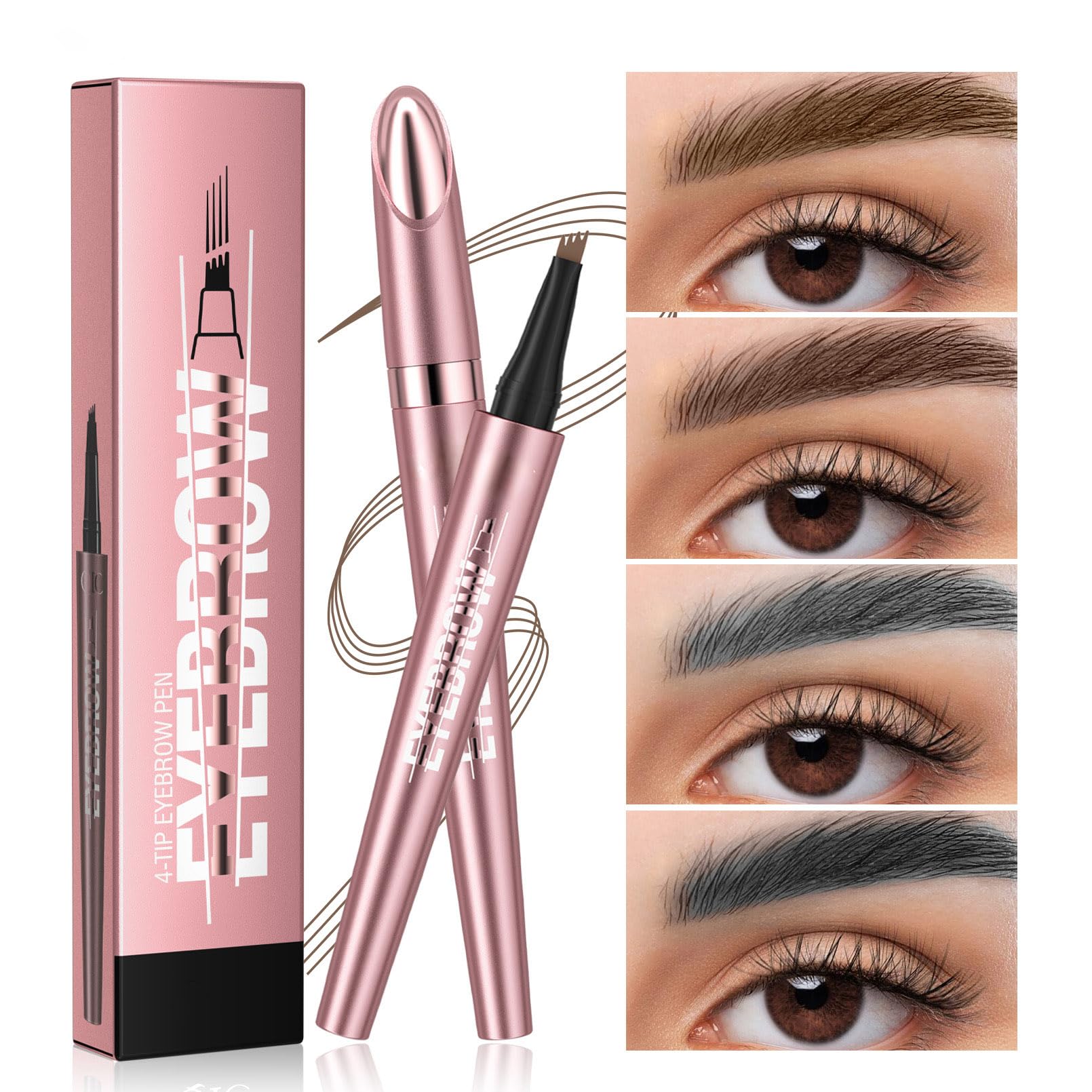 Yulinlon Q708 lapiz cejas 4 tonos para adaptar a tonos de piel.