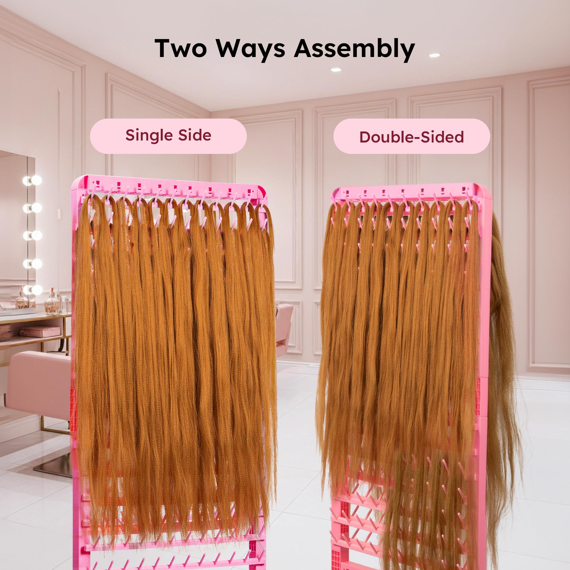Yumkfoi snap-on assembly braiding rack enables fast setup and simple storage.