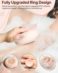 Esponja 2 en 1 de YUMMIS con girasol para exfoliar y limpiar.