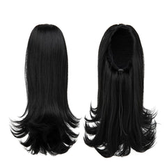 YUMOREAL straight ponytail with end curls 14in for natural polish.