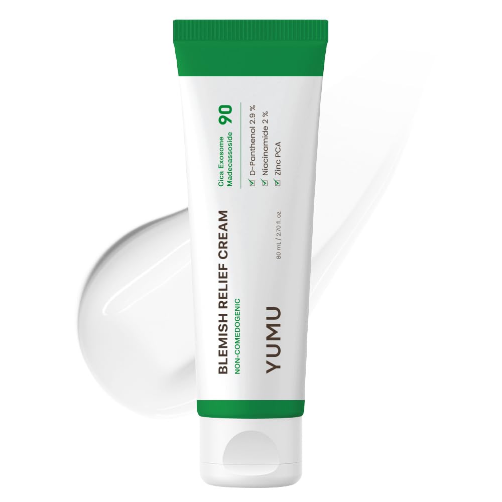 YUMU Cica Exosome crema en tarro para piel sensible, posible reducción del enrojecimiento.