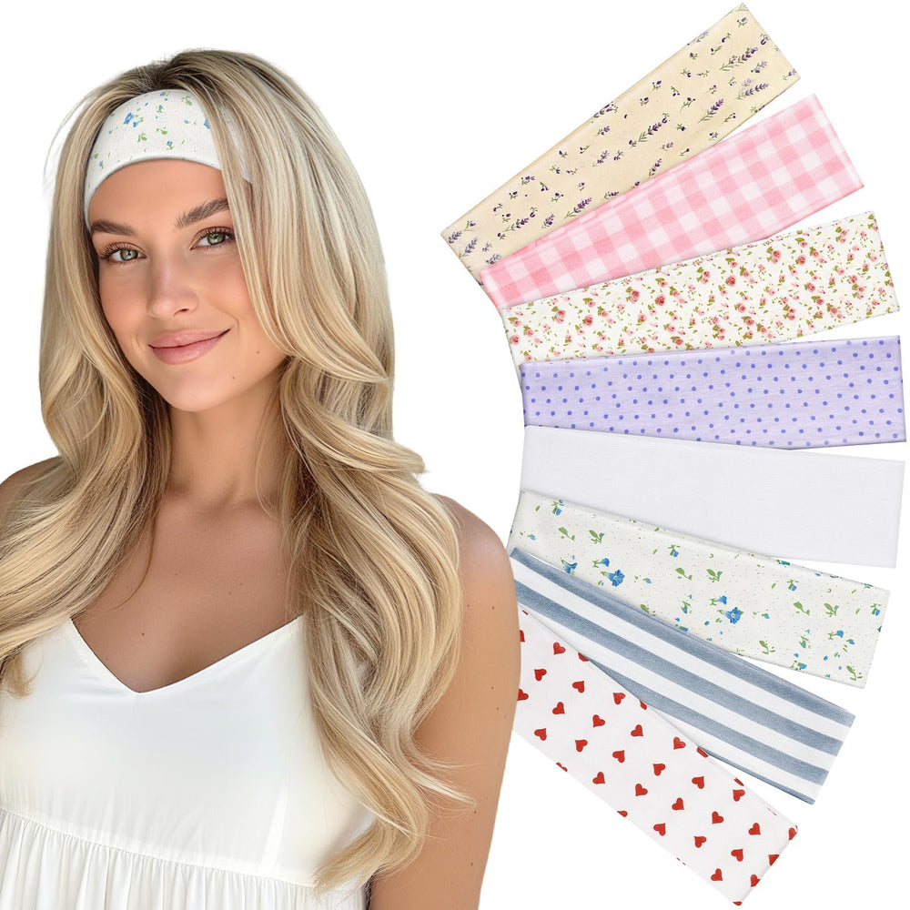 Diadema Yunaking con ditsy florales para un look femenino y sofisticado.