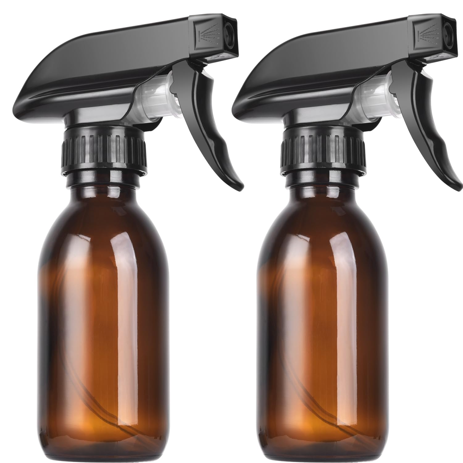 YUNFOOK amber glass spray bottles for essential oils with UV protection and durable design.