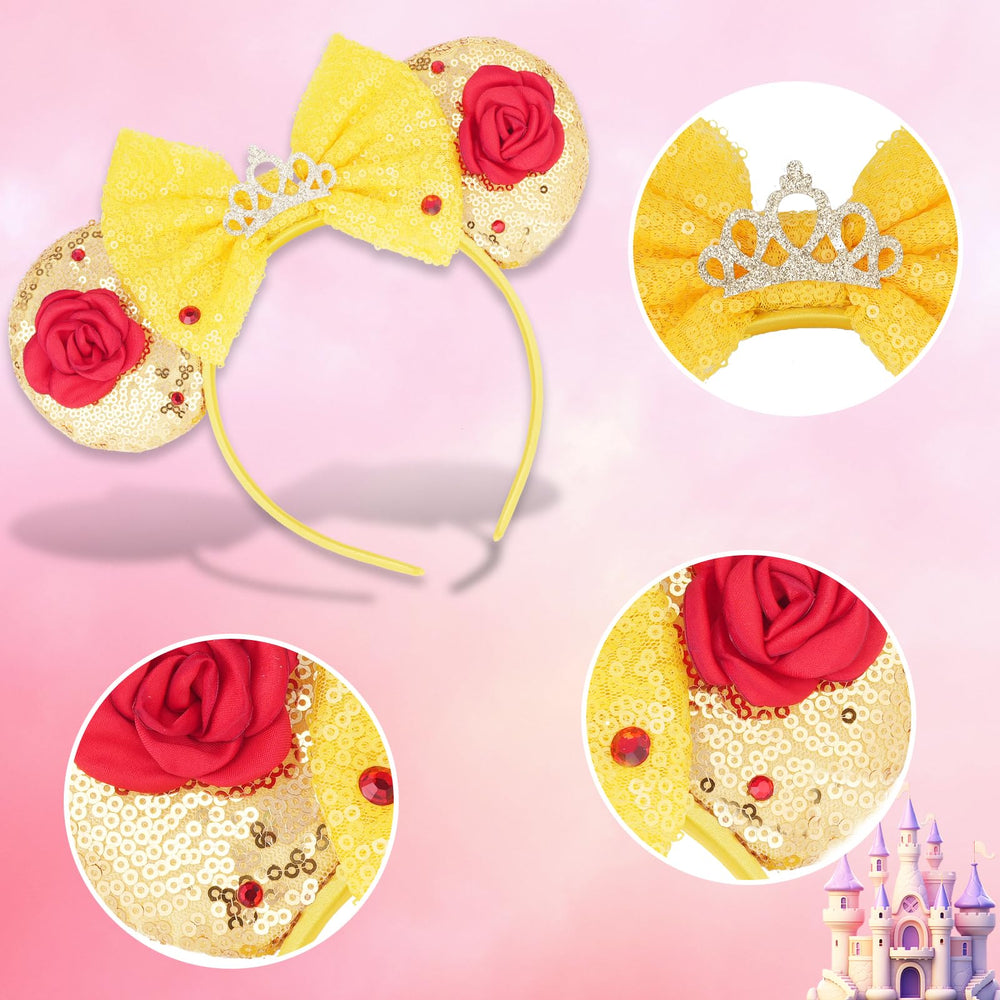 YUNISS ornamento de orejas brillantes para looks festivos