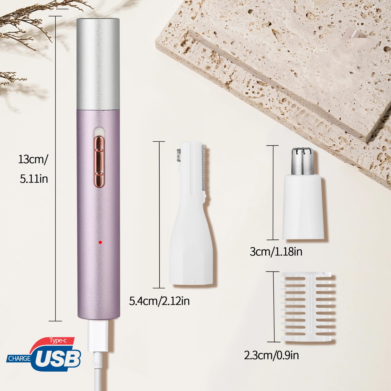 Yunmiss 360° rotating system ensures smooth, irritation-free trimming.
