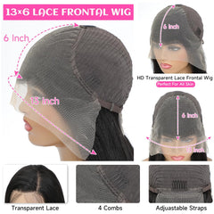 YUNXING 13x6 lace frontal wig in virgin Brazilian hair for a natural look.