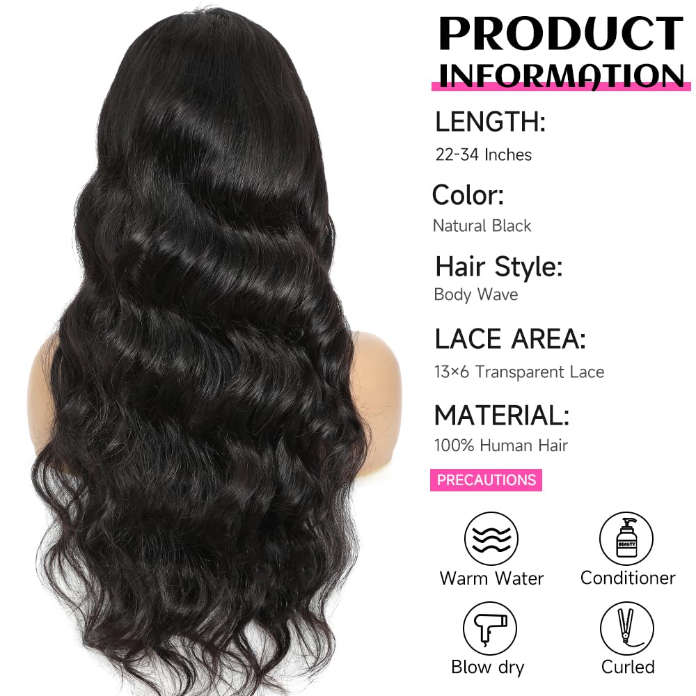 YUNXING 200% density body wave wig adds fuller, voluminous style.