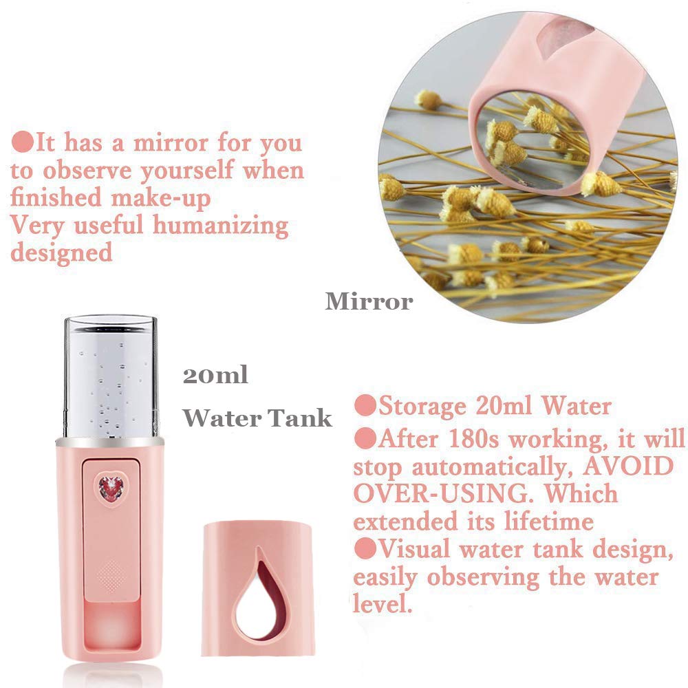 YUNYILAN nano atomization technology delivers a fine mist for quick hydration.