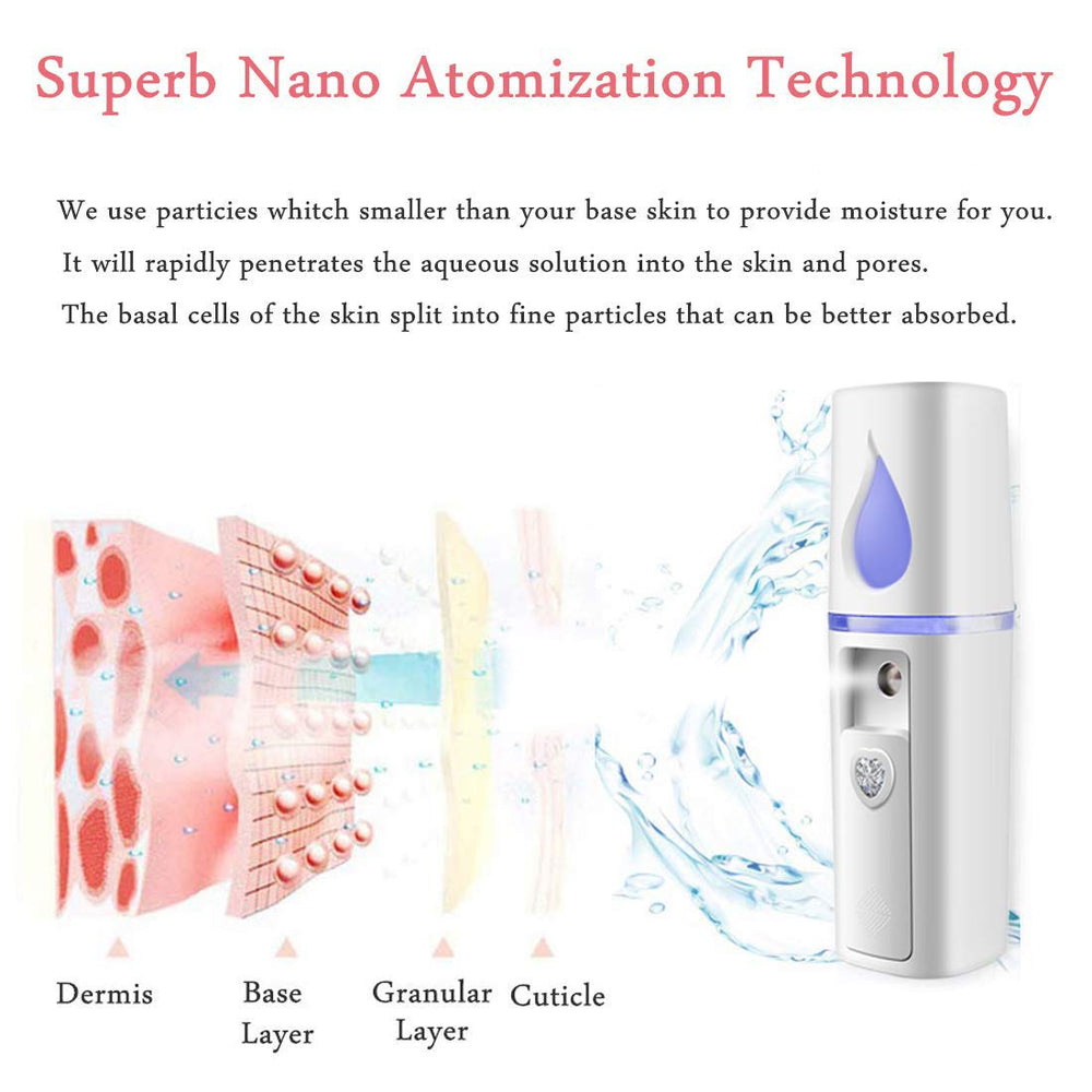 YUNYILAN nano mister with mirror design for on-the-go checks.